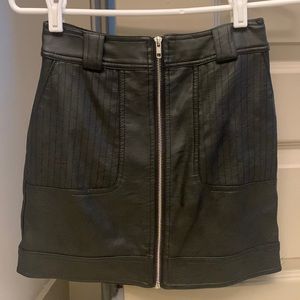 Topshop black faux leather skirt